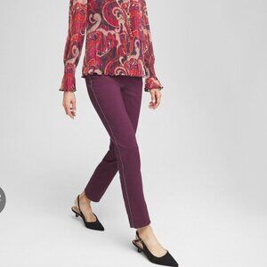 Chico's Brigitte Beaded Slim Ankle Pants - 8T Tall